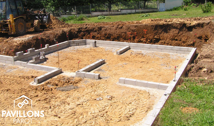 Fondations en 40 x50 en béton armé