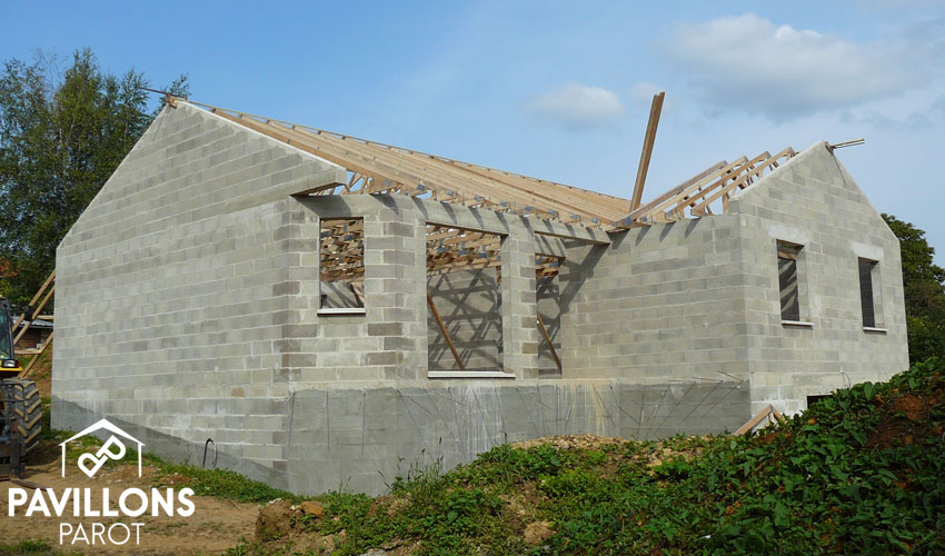 fin du gros oeuvre aprs charpente